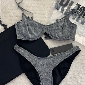 BRAND NEW triangl bikini Lina sparkle in silver